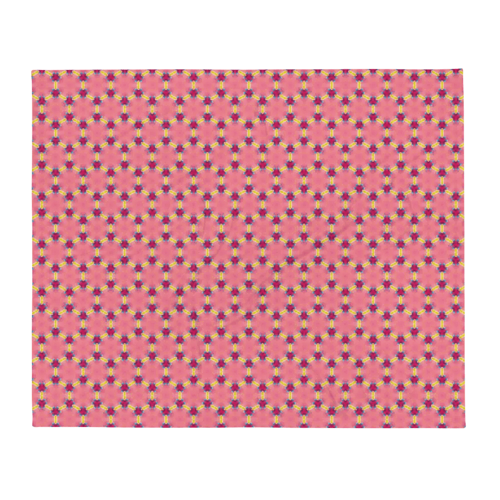 Pink Honeycomb Seamless Pattern Throw Blanket product image (3)