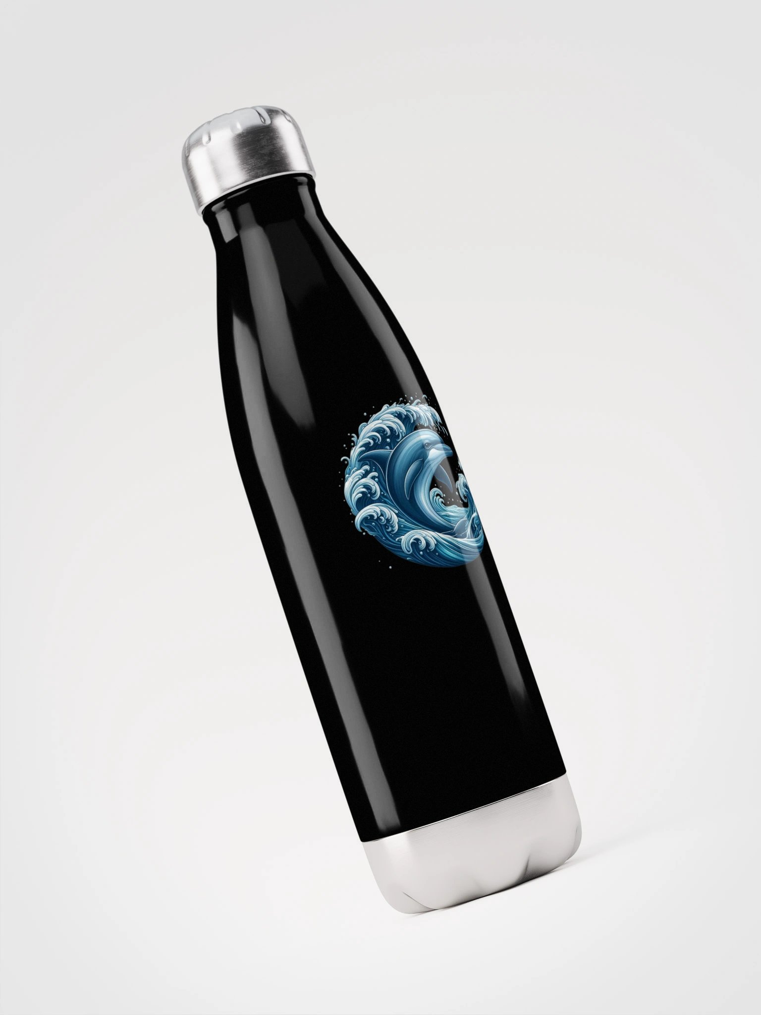 Dolphin Waves Stainless Steel Water Bottle product image (3)