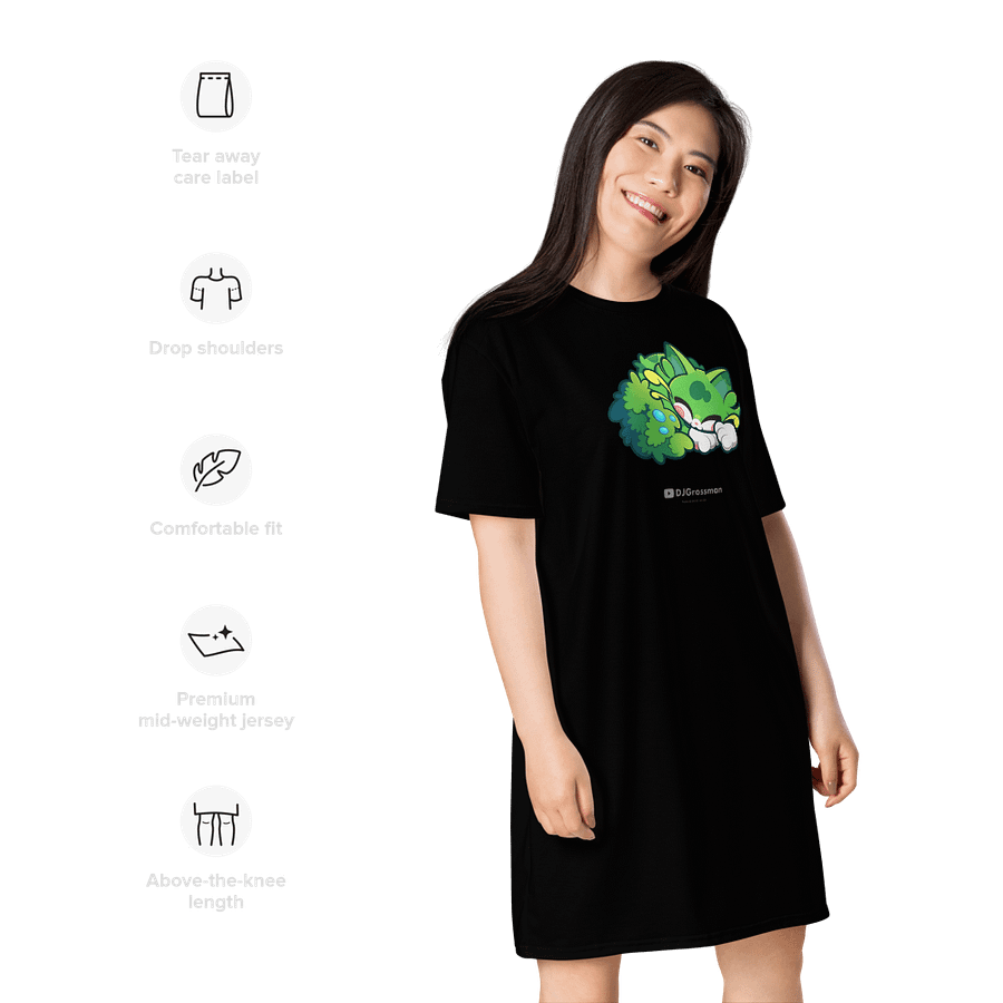 Sleeping Chloe • T-shirt Dress (Black) product image (4)