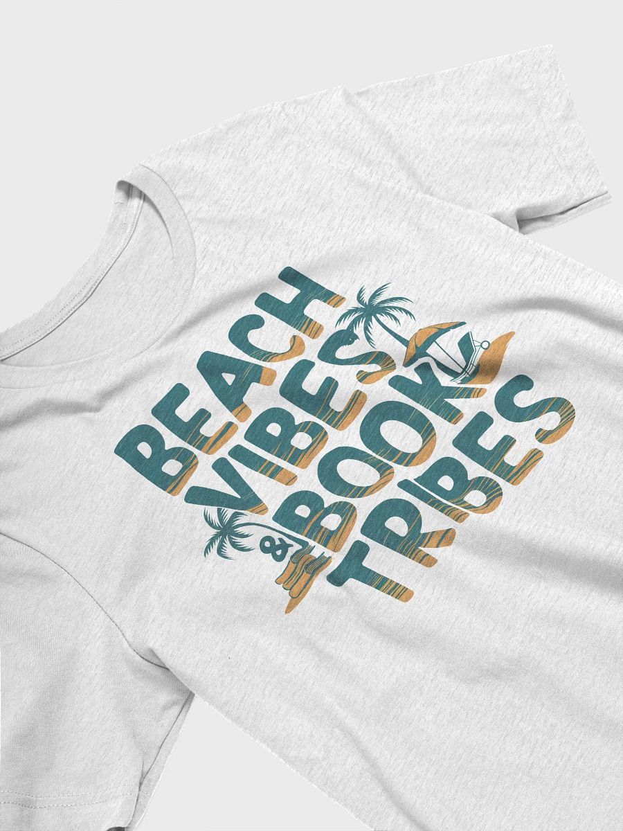 “BEACH VIBES & BOOK TRIBES” t-shirt, Summer Vibe, Book Lovers, Beach Vibes, Sun-Soaked Days, Stylish Summer Reads, Vibrant Summer, Book Tribes, Vacation Wear for Readers, Casual Beachwear for Bookworm product image (3)