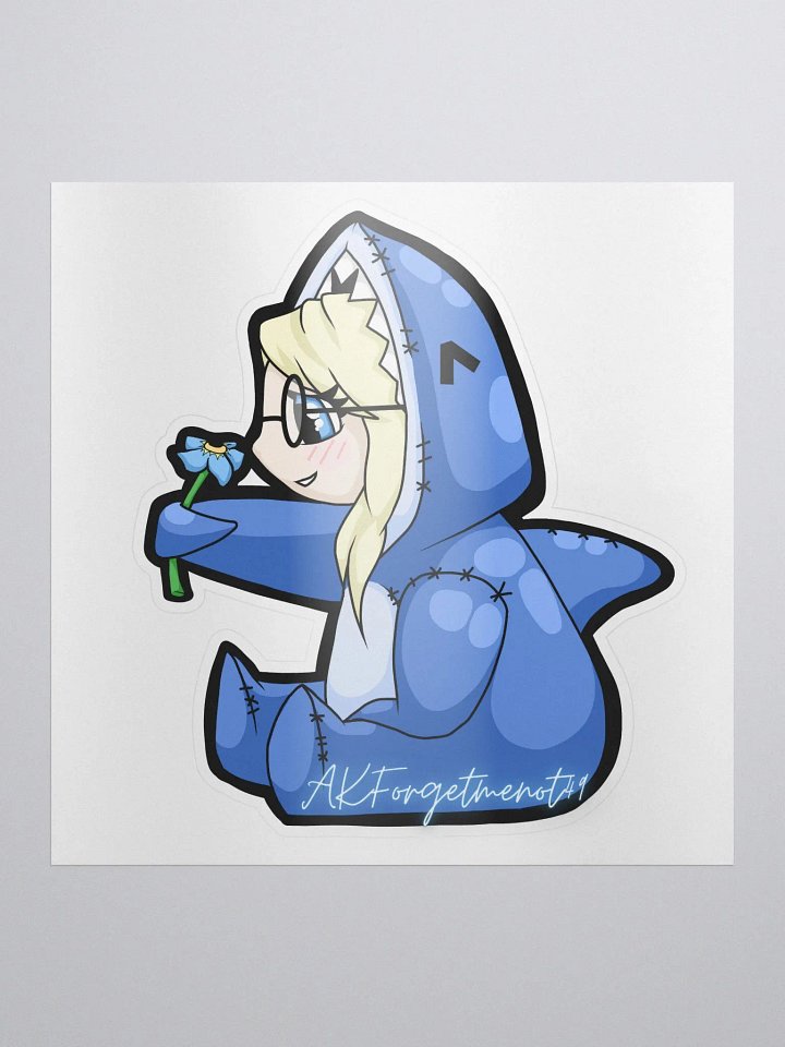 AKForgetmenot Sharky Suit Kiss Cut Sticker product image (1)