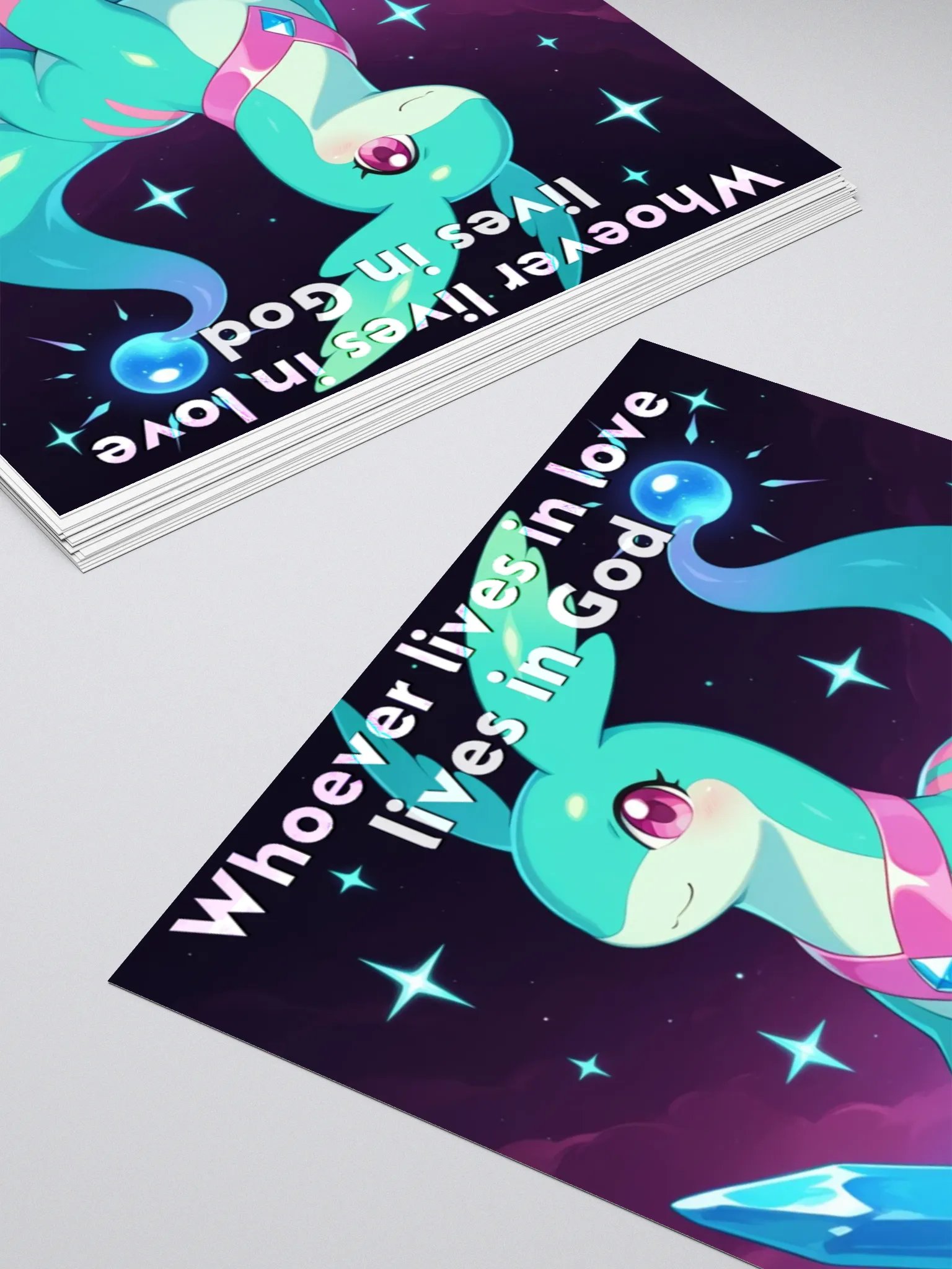 Bible Cuties Claudia - Who ever lives in love lives in God Sticker product image (7)