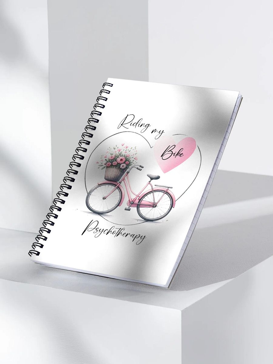 Beautiful Pink Bike with Roses Spiral Notebook product image (3)