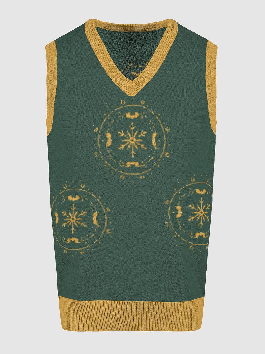 Golden Vine Knit V-Neck Vest product image (13)