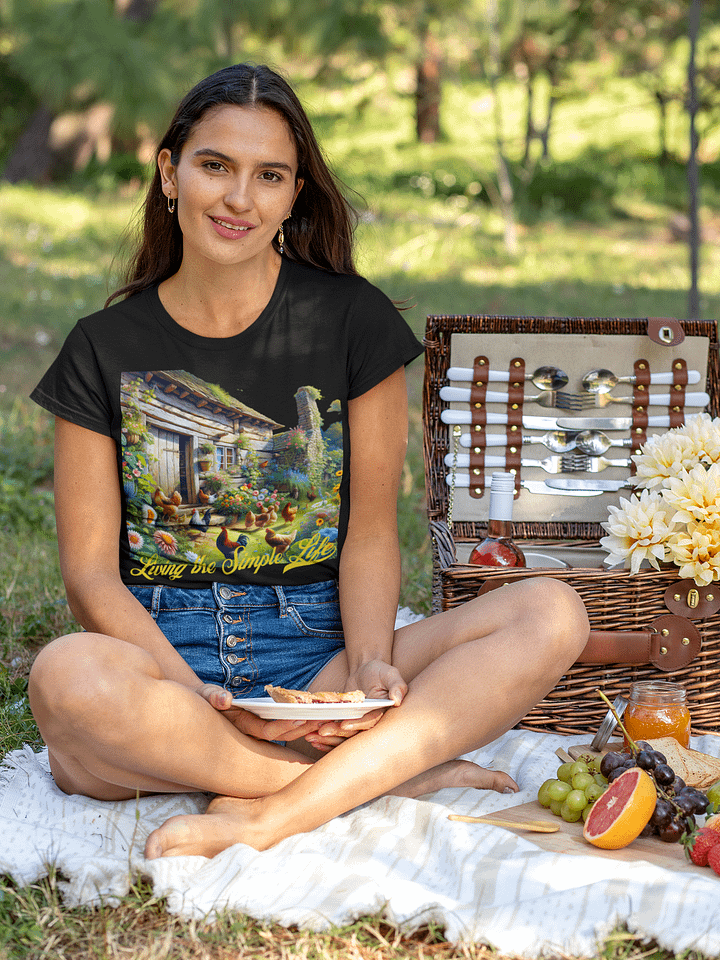 Living the Simple Life T-Shirt | Serene Life | Calm and Simple | Peaceful Living | Serenity in Simplicity | Live Simply, Live Fully | Mindful Living Apparel | Quiet Joy | Slow Down, Live Simple product image (1)