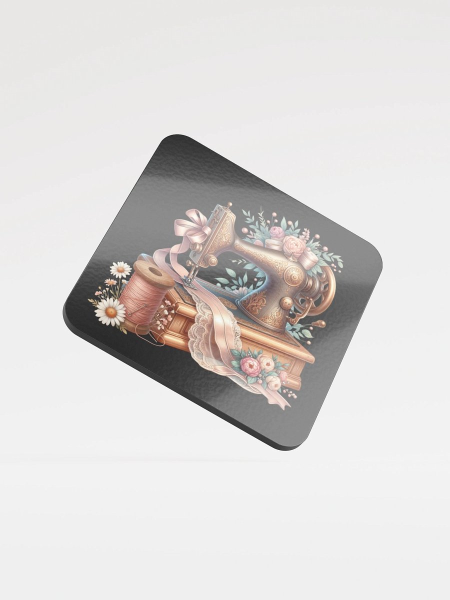 Vintage Sewing Machine Floral Coaster Set product image (2)