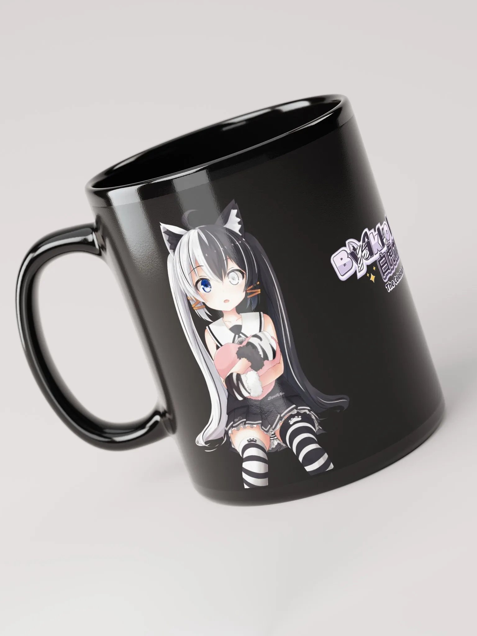 All Black Mug - Byakko Heart Pillow Edition product image (5)