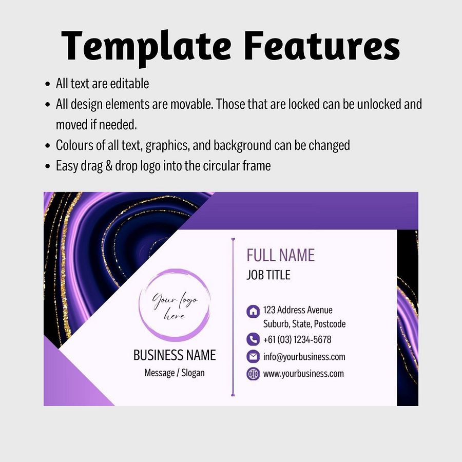 Amethyst - Business Card Template product image (7)