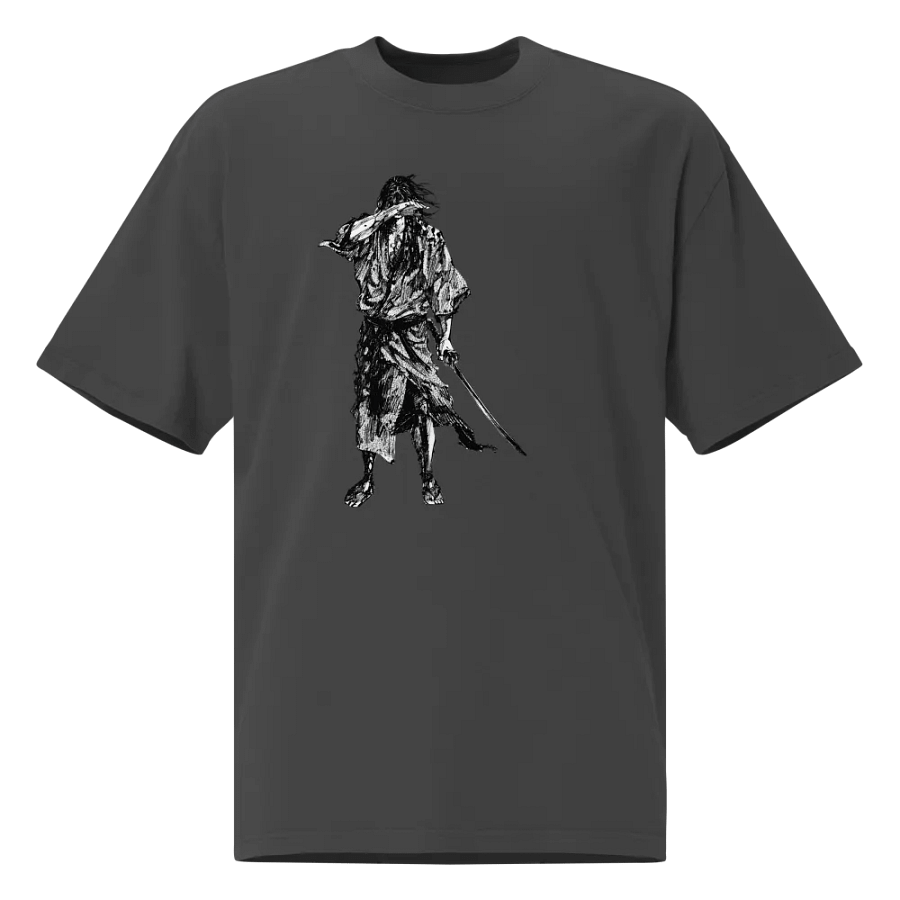 Vagabond Kojiro | Silent Blade Oversized Faded T-Shirt product image (1)