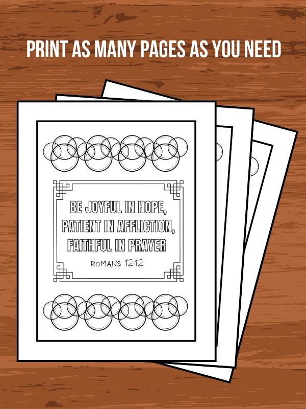 20 Page Bible Quotes & Verses Printable Colouring Pages product image (4)