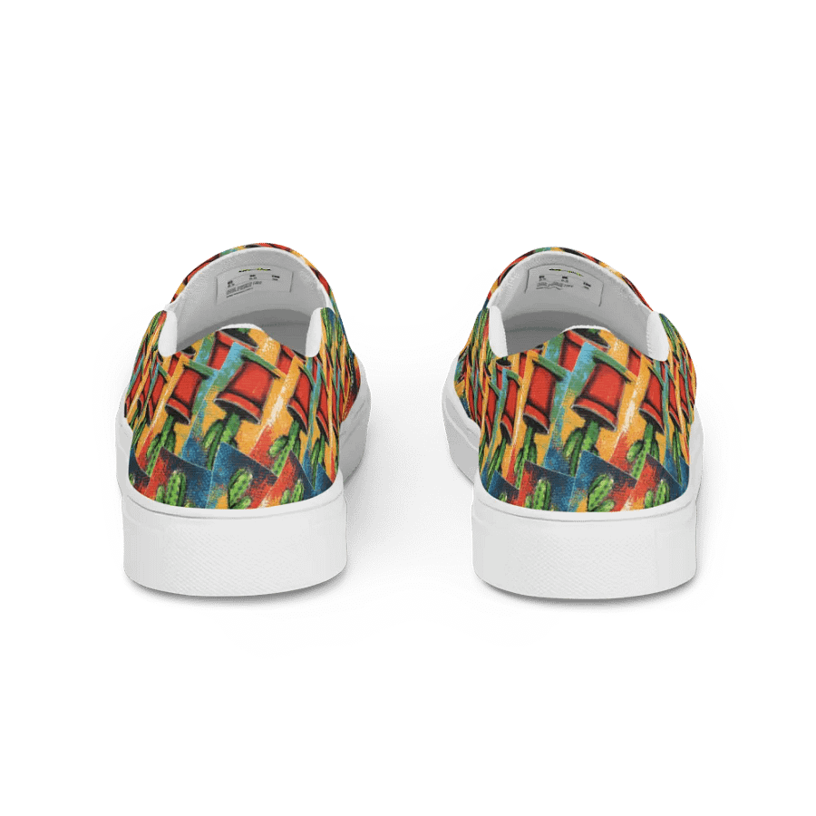 🌵 Women's Slip-On Canvas Shoes – Cactus Print for a Trendy Desert Vibe! product image (4)