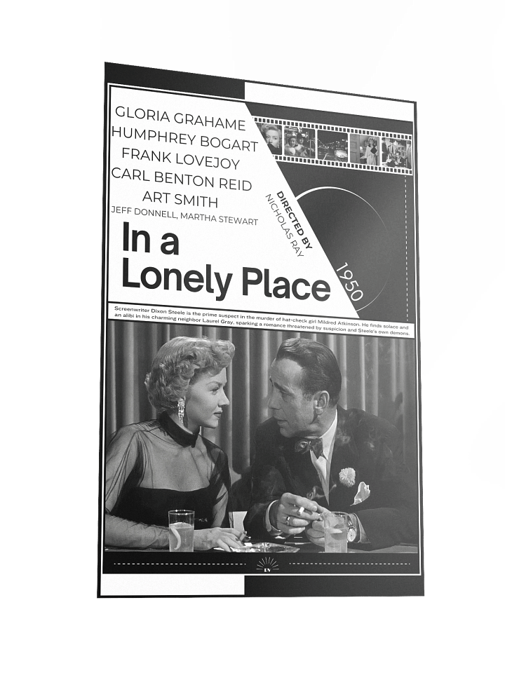 In a Lonely Place with Humphrey Bogart and Gloria Grahame 1950 | Movie Poster | 12x18 Wall Art product image (2)