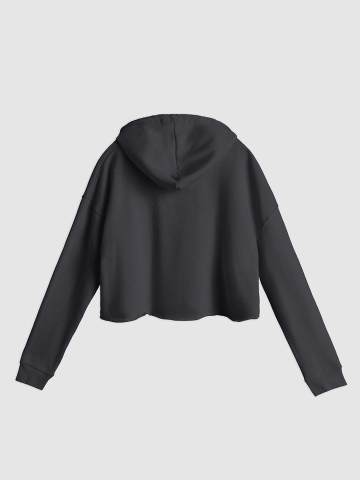 Seconds to Go Exploration Crop Hoodie White and Green Graphic product image (2)