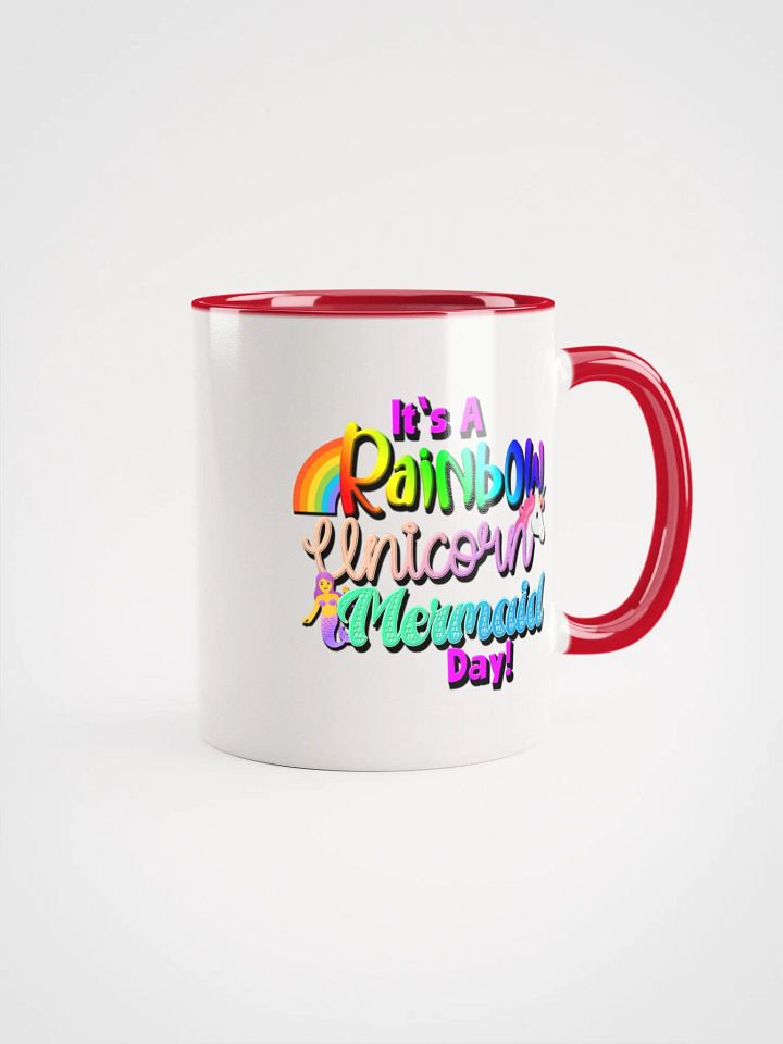 Rainbow Unicorn Mermaid Mug with Colour Inside product image (3)