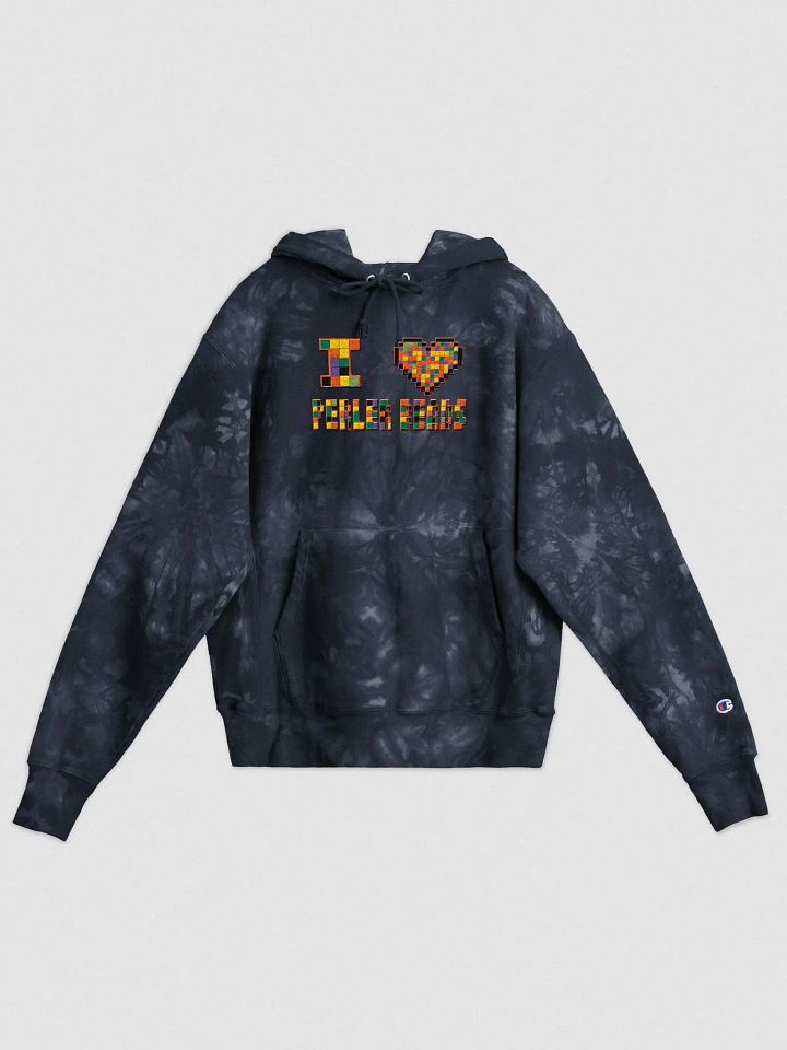 I Heart Perler Bead Tie Dye Hoodie product image (1)