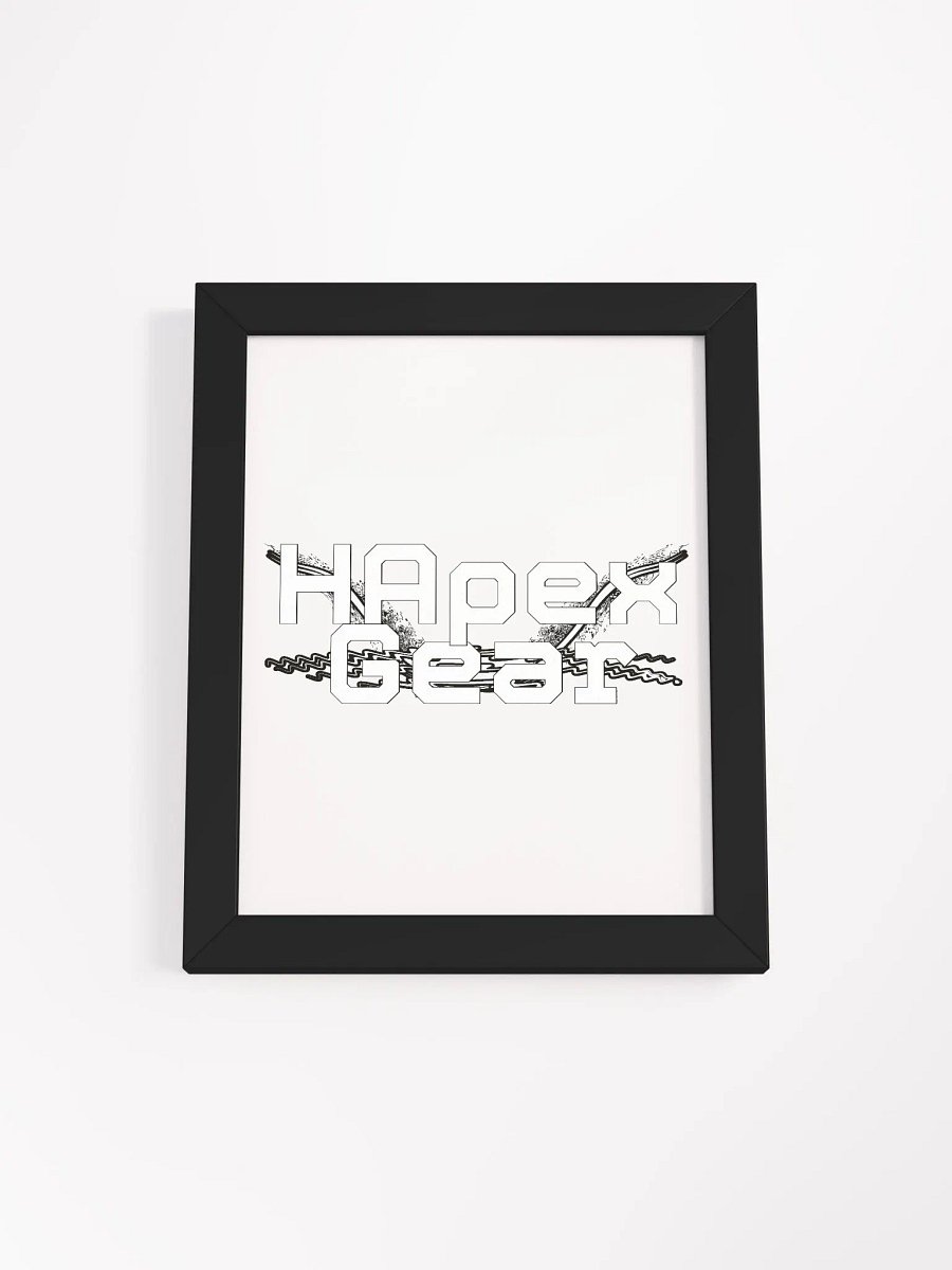 Framed - High-Quality Matte Poster - White HApex Gear White Logo product image (1)