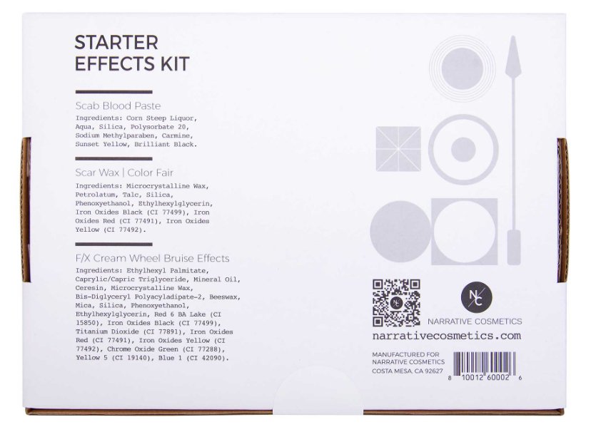 Pre order* NARRATIVE COSMETICS STARTER EFFECTS PROFESSIONAL SFX MAKEUP KIT WITH APPLICATORS product image (2)