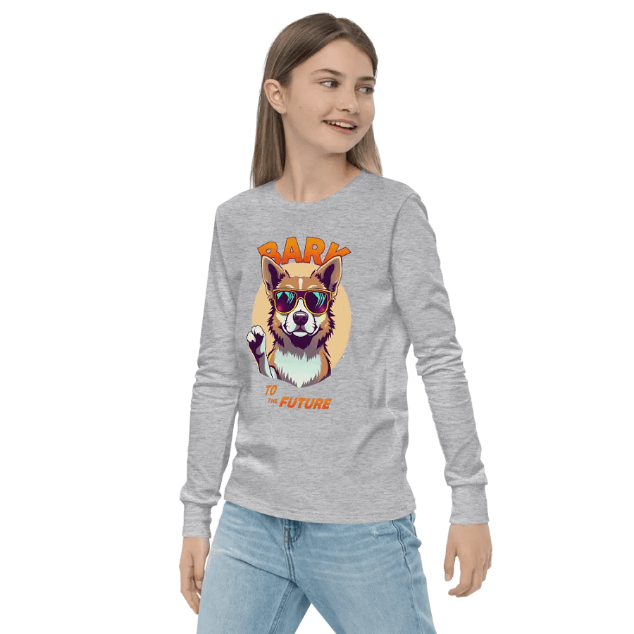 BARK to the Future Dog Youth Long Sleeve Tee Bella+Canvas (Kid's Unisex) product image (22)