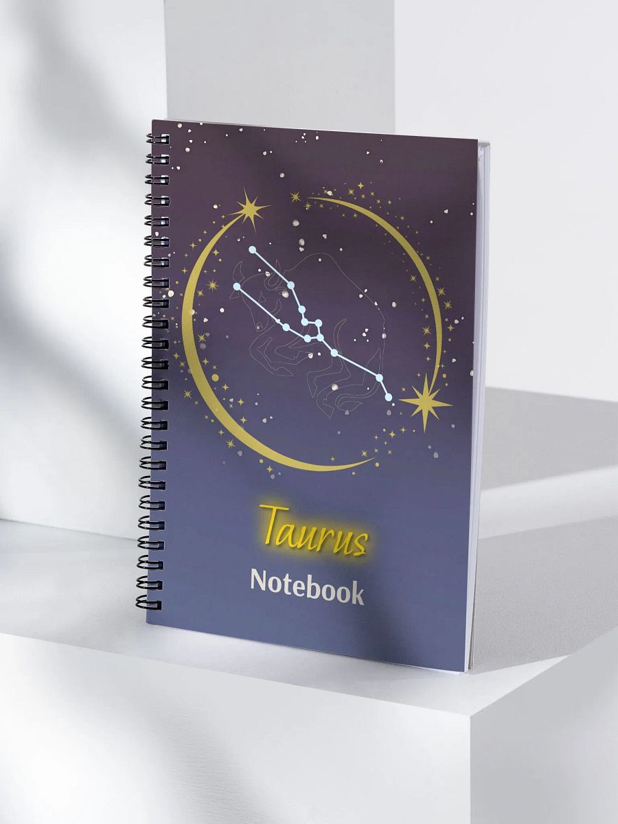Personalized Taurus Zodiac Spiral Dotted Notebook Journal – Starry Constellation Gift for Astrology Lovers, Birthday, Valentine, Christmas, Horoscope, Celestial, Moon, Stars, Stationery, Sketching product image (4)