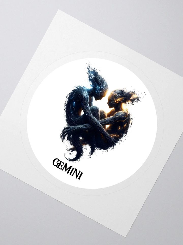 Mythical Gemini Zodiac Round Sticker product image (5)