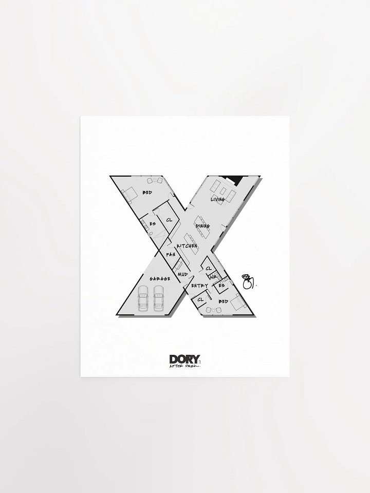 Alphabet Floor Plan Poster - X product image (1)