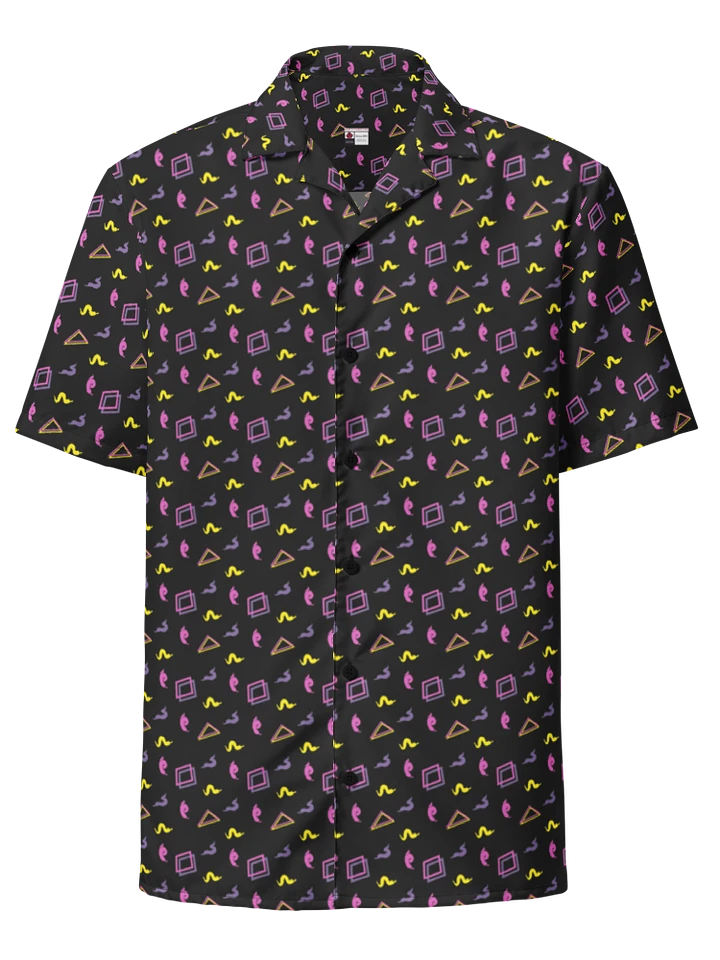 Oh Worm black pattern button down shirt product image (1)
