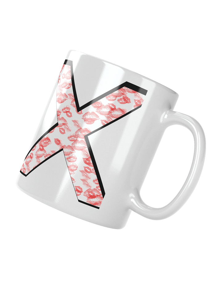 White X Red Lipstick Kisses | Glossy White Mug product image (4)