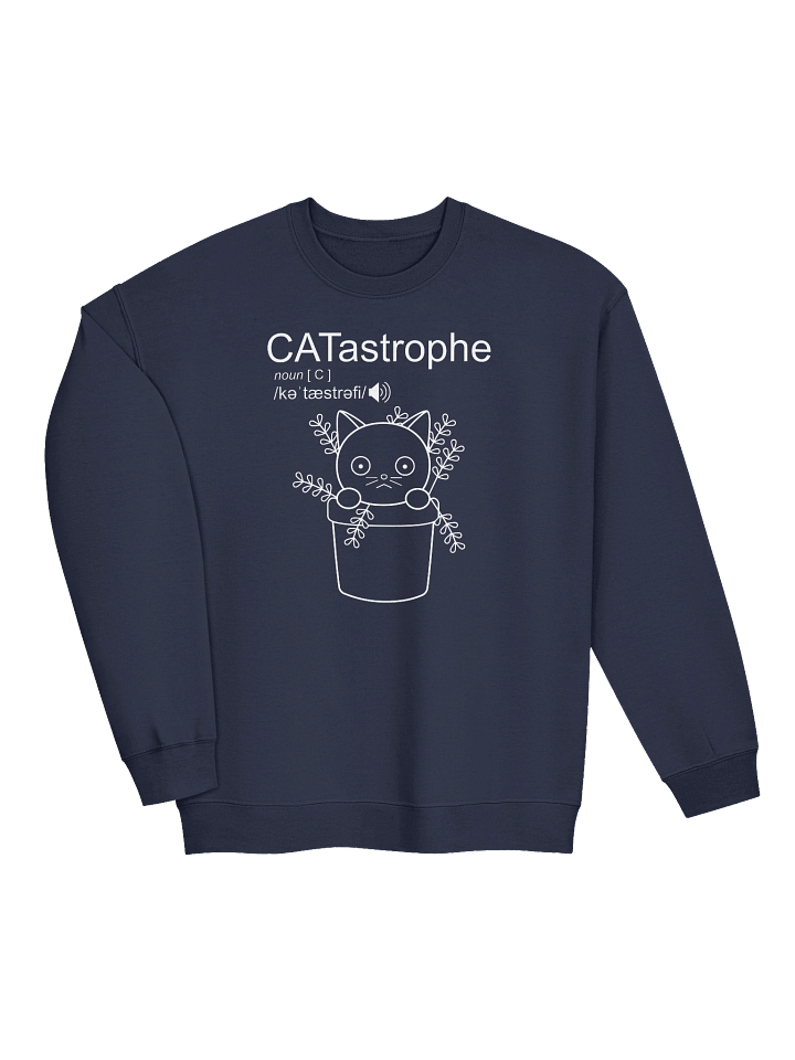 CATastrophe (Cat in Plant Pot) - Unisex Adult Sweatshirt product image (2)