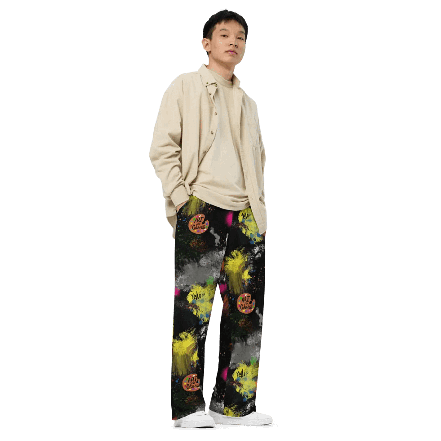 SplatterWear #1 Wide Unisex Pants/Splash Colors product image (5)