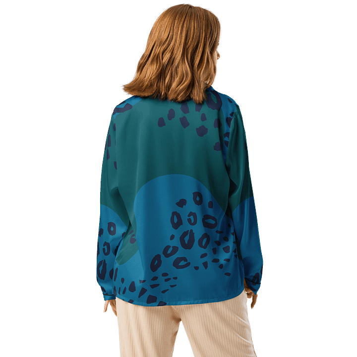 Ethereal Blue Camo Women's Pajama Top product image (3)