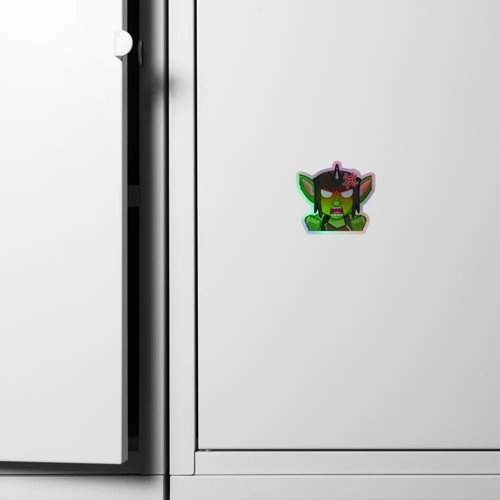 Angry Holographic Sticker product image (4)