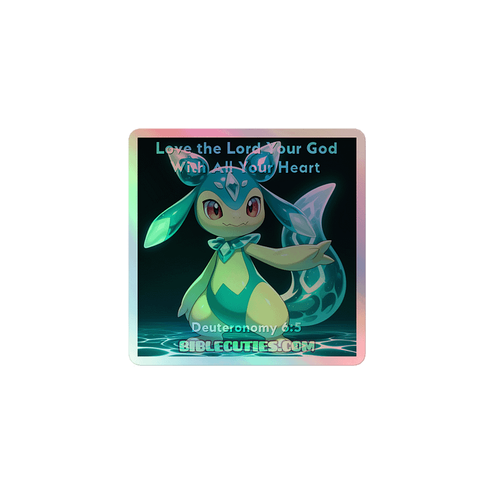 Bible Cuties John - Love The Lord With All Your Heart - Holographic Sticker product image (1)