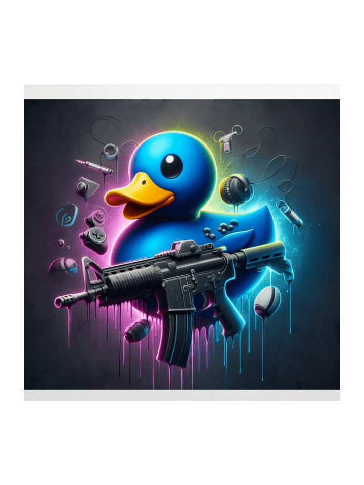 Neon Duck Dreams Kiss Cut Stickers product image (1)