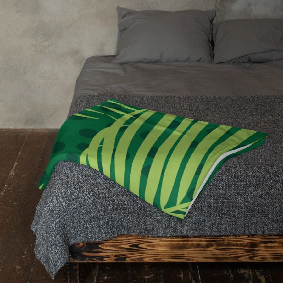 Throw Blanket 💚 I will focus my energy on what's good for me (127 × 153 cm) product image (11)