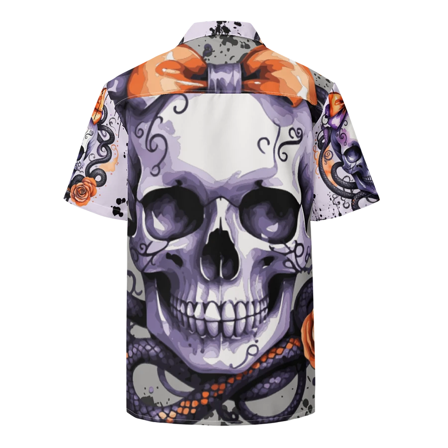 Coquette Style Autumn Skull & Snake Button-Up Shirt product image (2)