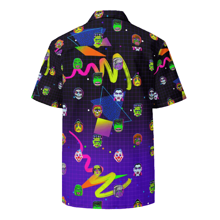 Horror Icons Hawaiian Button up product image (2)