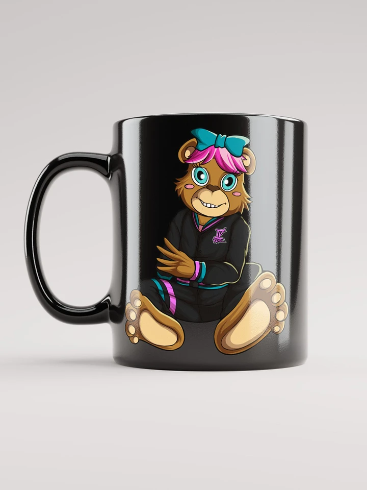 Sitting Girl Bear Black Coffee Cup product image (1)