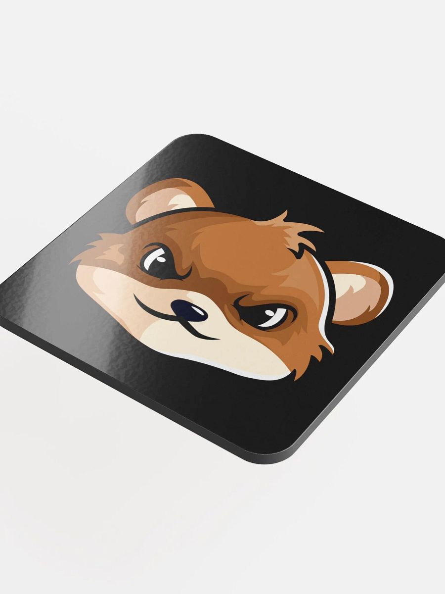 AtomicWeazel Glossed Cork Coaster (Black) product image (4)