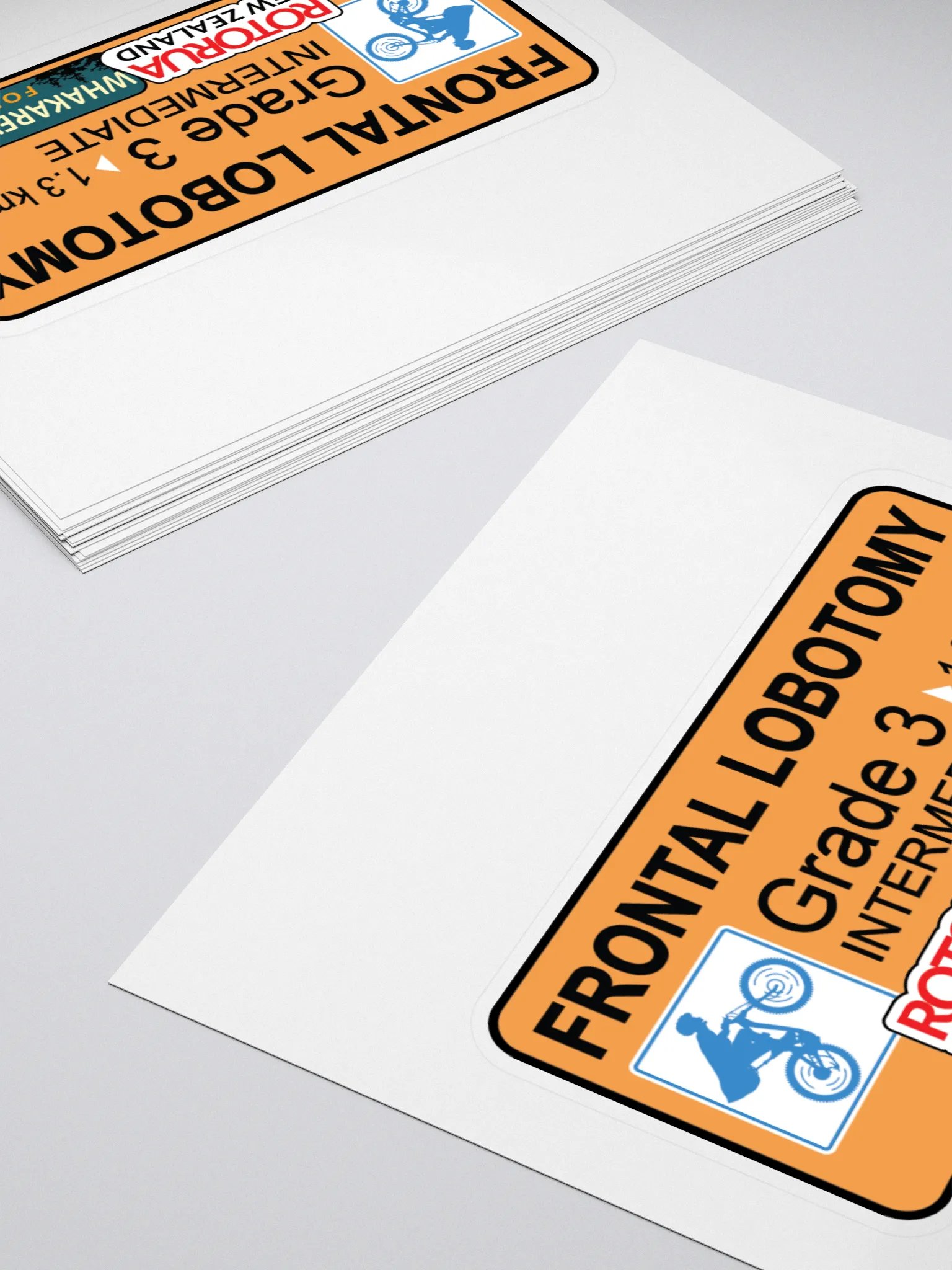 Frontal Lobotomy Trail Sign Sticker product image (4)