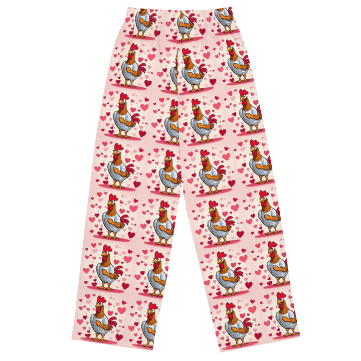Heartfelt Rooster All-Over Wide-Leg Pants product image (2)