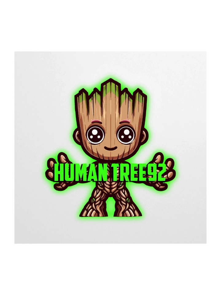 Kiss Cut Sticker Green Glow White product image (1)