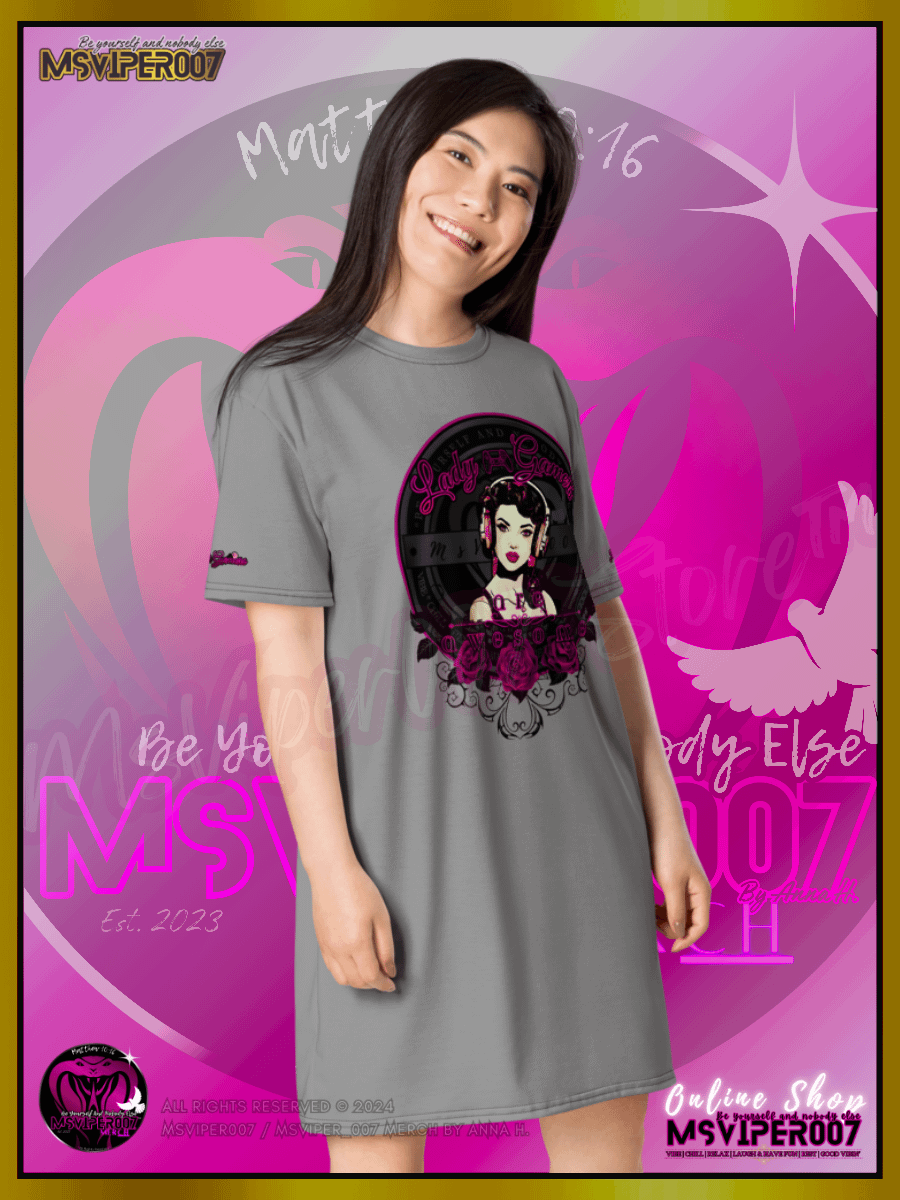 T-Shirt Dress - MsViper007's "Lady Gamers Are Awesome™ | [V3] (grey/solid)" T-Shirt Dress product image (6)