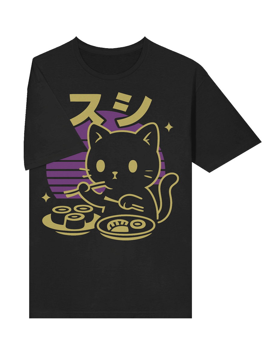 Retro Japanese Kitten Sushi T-Shirt product image (25)