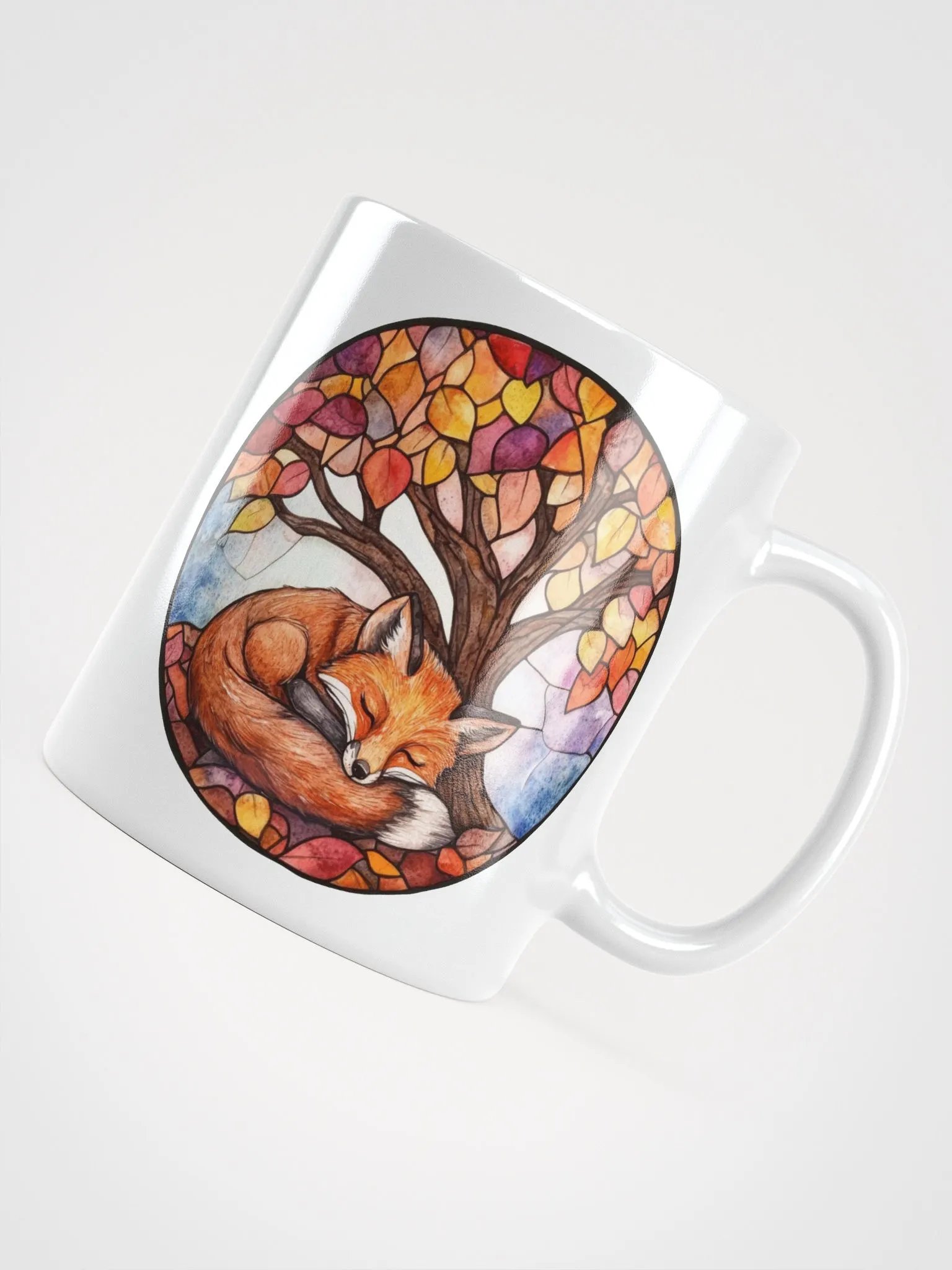 Sleeping Fox Stained Glass Mug product image (11)