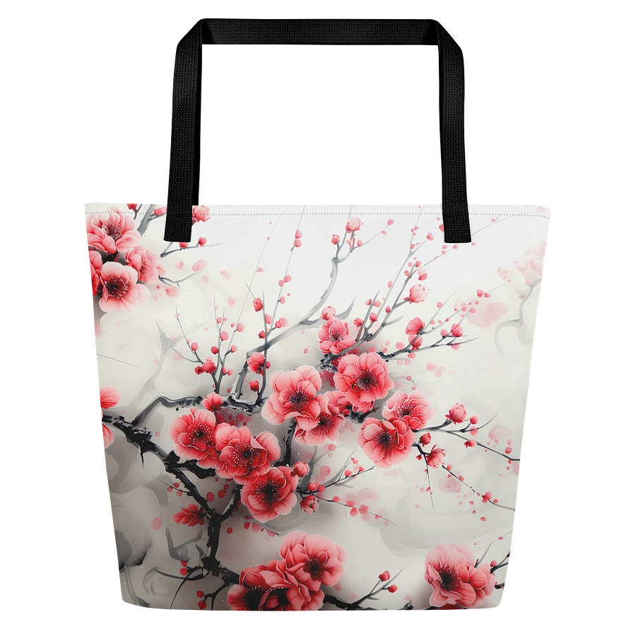 Tote Bag: Cherry Blossoms in Bloom Spring Vibes Japanese Art Style Design product image (1)