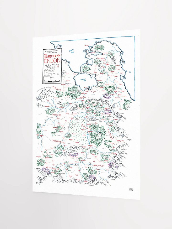 "The Kingdom of Endon" | Printed Map product image (3)