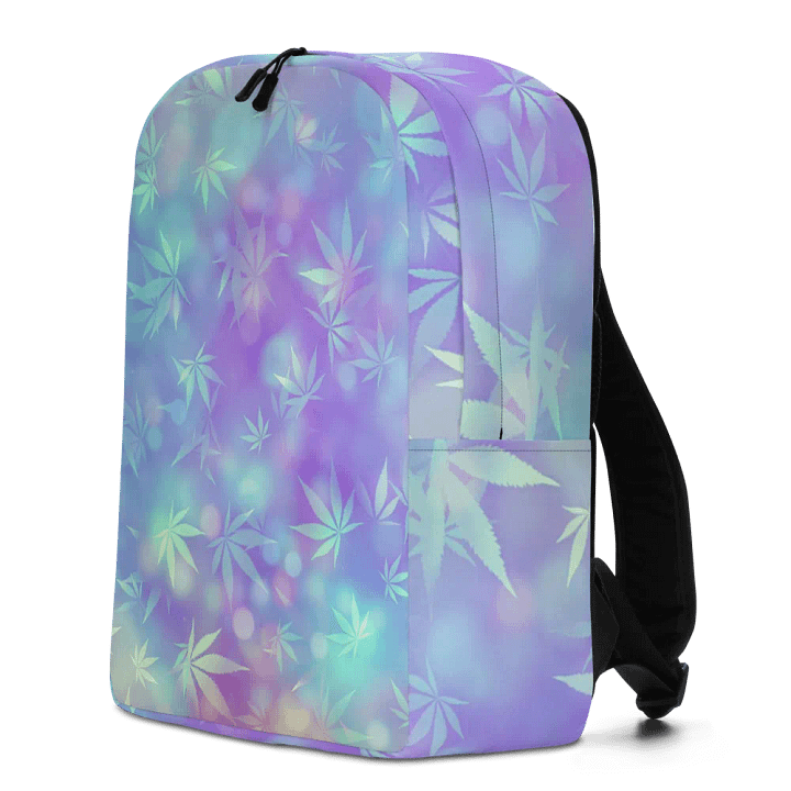 Cannabis Leaf Pastel Bokeh Design Backpack – Water-Resistant, Laptop-Friendly product image (2)