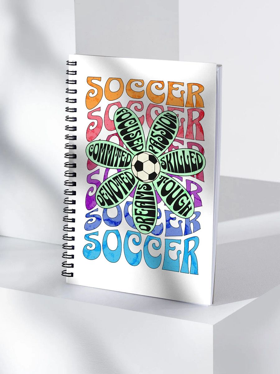 Flower Soccer Motivational Dreams Spiral Notebook product image (3)