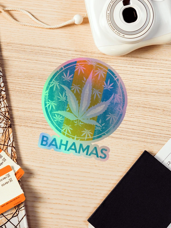 Bahamas Sticker Holographic : Weed Marijuana : Rasta product image (1)