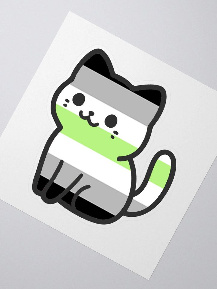 Agender Pride Kitty Sticker product image (2)